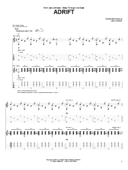 page one of Adrift (Guitar Tab)