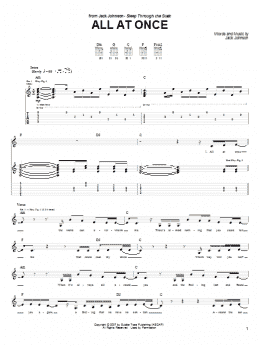 page one of All At Once (Guitar Tab)