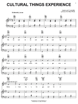 page one of Cultural Things Experience (Piano, Vocal & Guitar Chords (Right-Hand Melody))