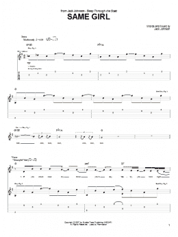 page one of Same Girl (Guitar Tab)