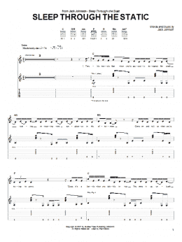 page one of Sleep Through The Static (Guitar Tab)