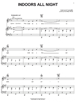 page one of Indoors All Night (Piano, Vocal & Guitar Chords (Right-Hand Melody))