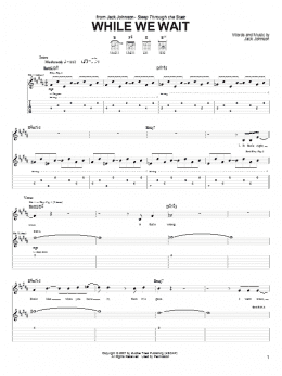 page one of While We Wait (Guitar Tab)