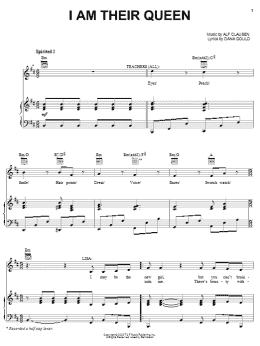 page one of I Am Their Queen (Piano, Vocal & Guitar Chords (Right-Hand Melody))