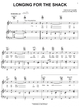 page one of Longing For The Shack (Piano, Vocal & Guitar Chords (Right-Hand Melody))