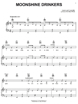 page one of Moonshine Drinkers (Piano, Vocal & Guitar Chords (Right-Hand Melody))