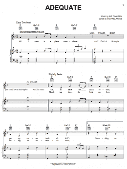 page one of Adequate (Piano, Vocal & Guitar Chords (Right-Hand Melody))