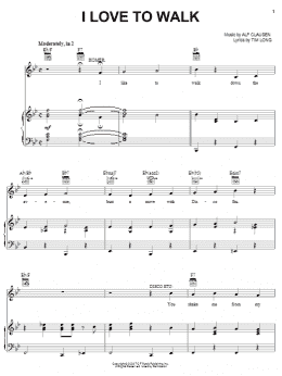 page one of I Love To Walk (Piano, Vocal & Guitar Chords (Right-Hand Melody))