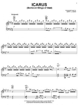 page one of Icarus (Borne On Wings Of Steel) (Piano, Vocal & Guitar Chords (Right-Hand Melody))