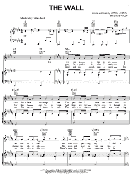 page one of The Wall (Piano, Vocal & Guitar Chords (Right-Hand Melody))