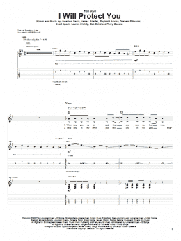 page one of I Will Protect You (Guitar Tab)