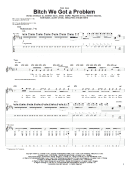 page one of Bitch We Got A Problem (Guitar Tab)
