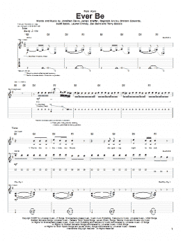 page one of Ever Be (Guitar Tab)
