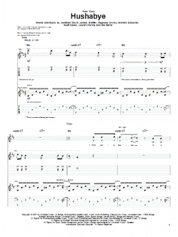 page one of Hushabye (Guitar Tab)