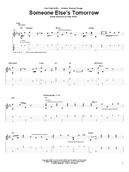 page one of Someone Else's Tomorrow (Guitar Tab)