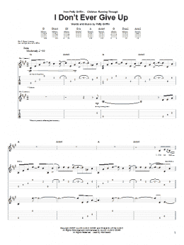 page one of I Don't Ever Give Up (Guitar Tab)