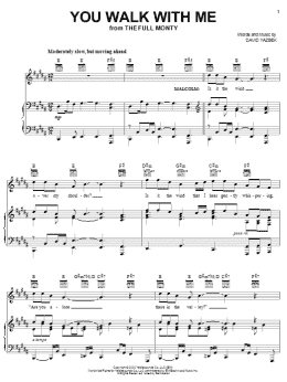 page one of You Walk With Me (Piano, Vocal & Guitar Chords (Right-Hand Melody))