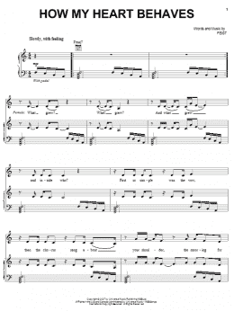 page one of How My Heart Behaves (Piano, Vocal & Guitar Chords (Right-Hand Melody))