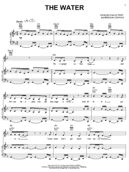 page one of The Water (Piano, Vocal & Guitar Chords (Right-Hand Melody))