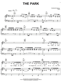 page one of The Park (Piano, Vocal & Guitar Chords (Right-Hand Melody))