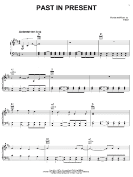 page one of Past In Present (Piano, Vocal & Guitar Chords (Right-Hand Melody))