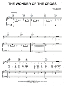 page one of The Wonder Of The Cross (Piano, Vocal & Guitar Chords (Right-Hand Melody))