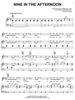 page one of Nine In The Afternoon (Piano, Vocal & Guitar Chords (Right-Hand Melody))