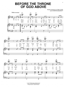 page one of Before The Throne Of God Above (Piano, Vocal & Guitar Chords (Right-Hand Melody))