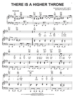 page one of There Is A Higher Throne (Piano, Vocal & Guitar Chords (Right-Hand Melody))