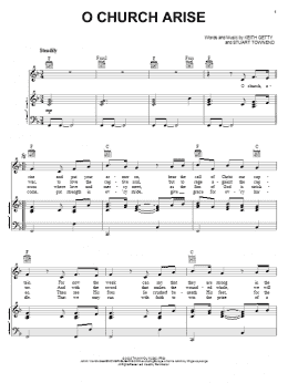 page one of O Church Arise (Piano, Vocal & Guitar Chords (Right-Hand Melody))
