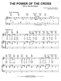 page one of The Power Of The Cross (Oh To See The Dawn) (Piano, Vocal & Guitar Chords (Right-Hand Melody))