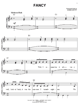 page one of Fancy (Easy Piano)