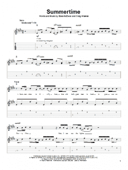 page one of Summertime (Guitar Tab (Single Guitar))