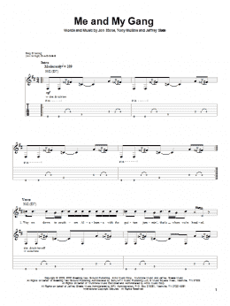 page one of Me And My Gang (Guitar Tab (Single Guitar))