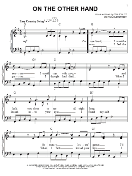 page one of On The Other Hand (Easy Piano)