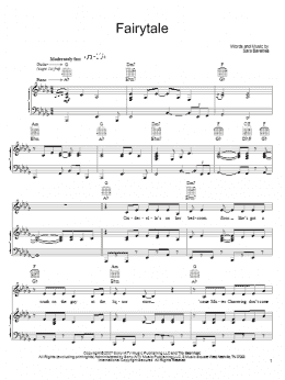 page one of Fairytale (Piano, Vocal & Guitar Chords (Right-Hand Melody))