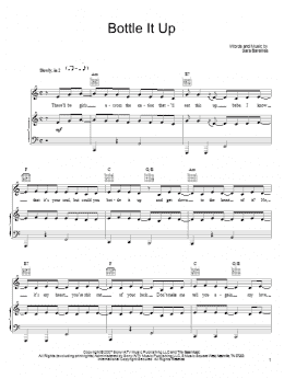page one of Bottle It Up (Piano, Vocal & Guitar Chords (Right-Hand Melody))