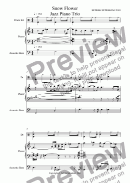 page one of Snow Flower - Jazz Piano Trio