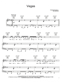page one of Vegas (Piano, Vocal & Guitar Chords (Right-Hand Melody))