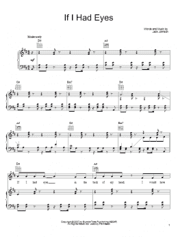 page one of If I Had Eyes (Piano, Vocal & Guitar Chords (Right-Hand Melody))