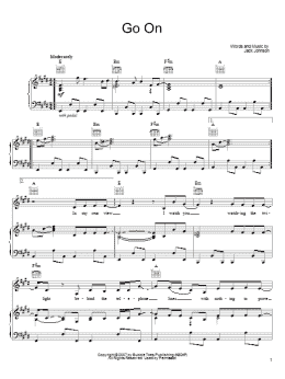 page one of Go On (Piano, Vocal & Guitar Chords (Right-Hand Melody))
