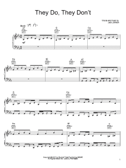 page one of They Do, They Don't (Piano, Vocal & Guitar Chords (Right-Hand Melody))