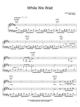 page one of While We Wait (Piano, Vocal & Guitar Chords (Right-Hand Melody))