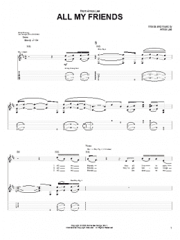 page one of All My Friends (Guitar Tab)