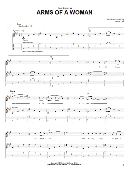 page one of Arms Of A Woman (Guitar Tab)