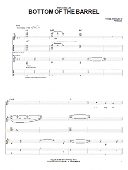 page one of Bottom Of The Barrel (Guitar Tab)
