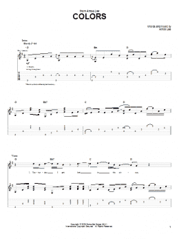 page one of Colors (Guitar Tab)