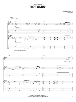 page one of Dreamin' (Guitar Tab)