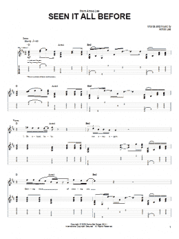 page one of Seen It All Before (Guitar Tab)