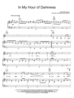 page one of In My Hour Of Darkness (Piano, Vocal & Guitar Chords (Right-Hand Melody))